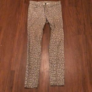 GAP leopard print denim. EUC. Size 4
